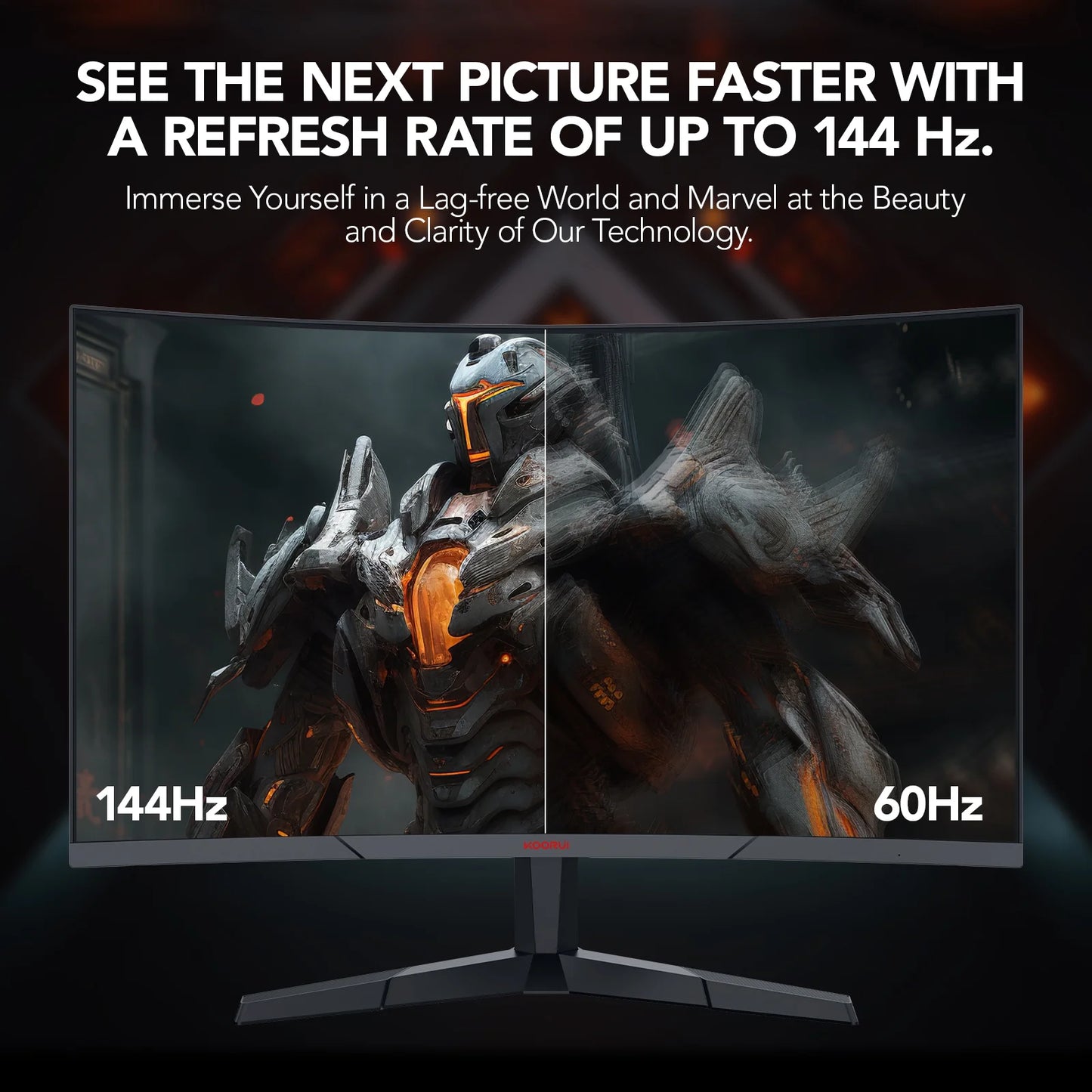 27 Inch 2K QHD 144Hz 1Ms Curved Gaming Monitor,Adpitive-Sync Technology,100% Srgb Computer Monitor,Hdmi/Displayport,Black,27E6Qc